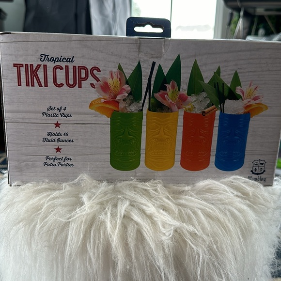 Tropical Tiki Cups 16oz set of 4 - Picture 3 of 3